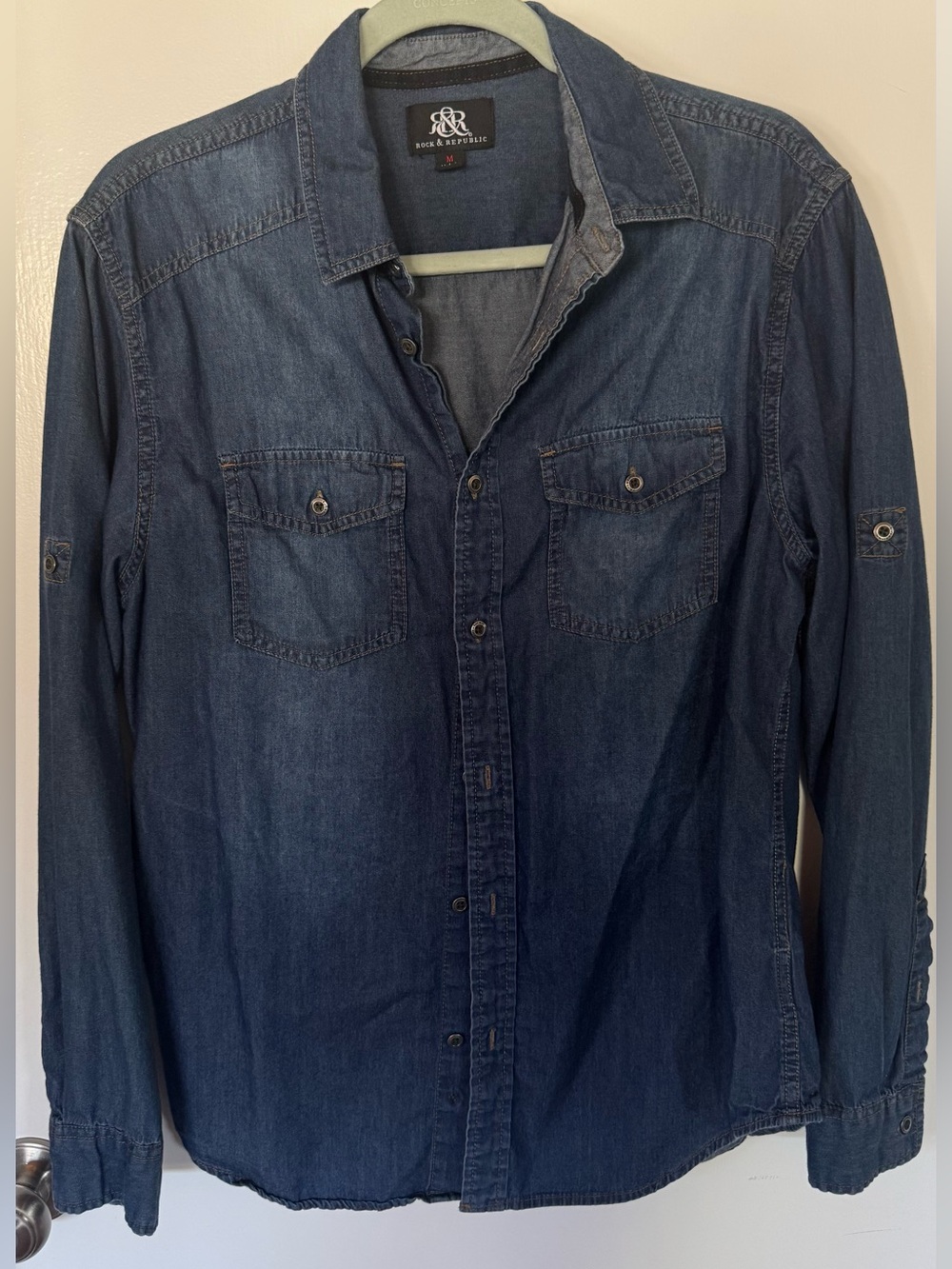 Rock & Republic Women’s Indigo Denim Button-Down Shirt